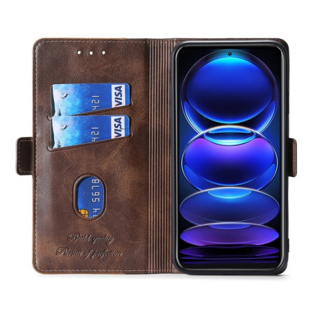 Чохол-книжка Contrast Color для Samsung Galaxy A14 5G - коричневий