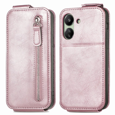 Фліп-чохол Zipper Wallet Vertical для Xiaomi Redmi 13C/Poco C65 - рожевий