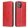 Шкіряний чохол-книжка Fierre Shann Genuine leather на iPhone 12 Mini - червоний
