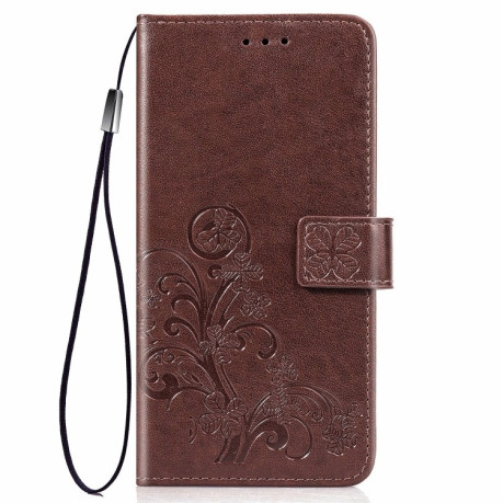 Чохол-книжка Lucky Clover Pressed Flowers Pattern Samsung Galaxy A51 - коричневий