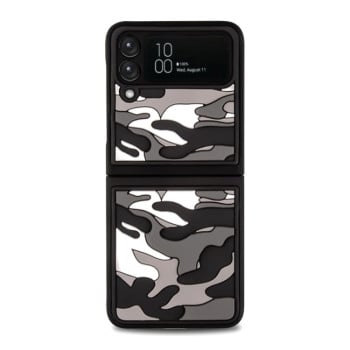 Протиударний чохол Camouflage Clouds для Samsung Galaxy Z Flip3 5G - сірий