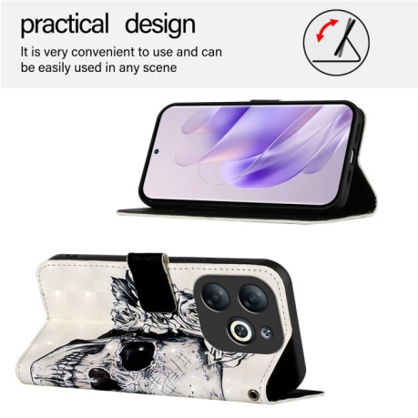 Чехол-книжка 3D Painting для Infinix Smart 8 - Skull