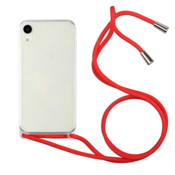 Протиударний чохол Ultra-thin Acrylic with Lanyard для iPhone XR - червоний