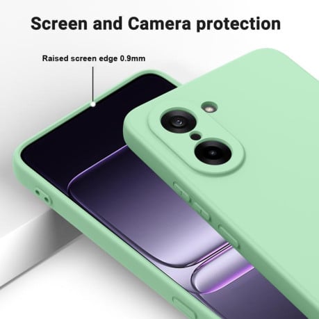 Силиконовый чехол Solid Color Liquid Silicone на OnePlus Nord CE5/Ace 5 Racing - зеленый