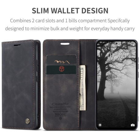 Кожаный чехол CaseMe-013 Multifunctional на Xiaomi Redmi Note 13 4G - черный