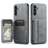 Шкіряний чохол Fierre Shann Retro Oil Wax для Samsung Galaxy A55 5G - сірий
