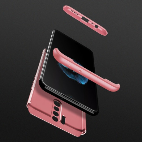 Противоударный чехол GKK Three Stage Splicing на Xiaomi Redmi 9 - розовое золото