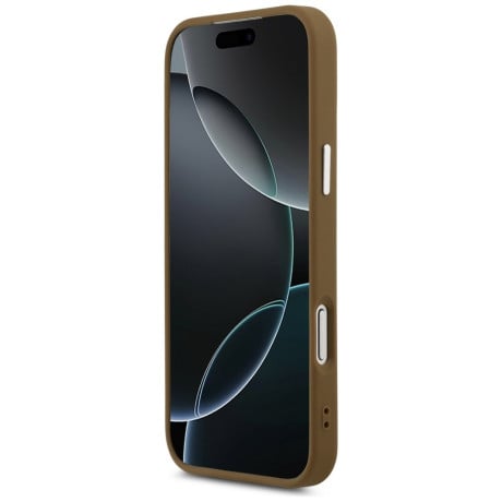 Оригінальний чохол Guess Triangle Logo з MagSafe на iPhone 17 Pro - brown