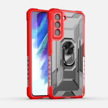 Протиударний чохол Metal Ring Holder Samsung Galaxy S21 FE - червоний