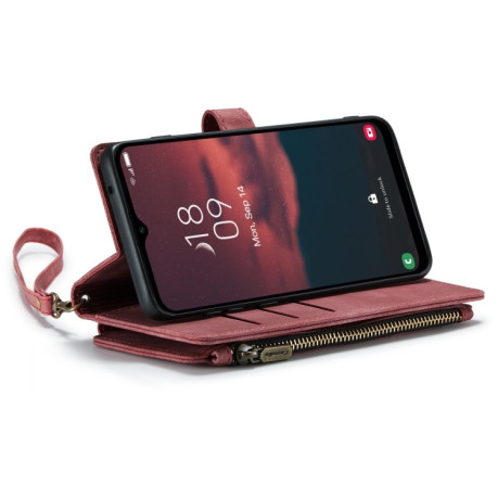 Кожаный чехол-кошелек CaseMe-C30 для Samsung Galaxy A14 5G - красный