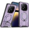 Ударозахисний чохол Rotating Ring Holder Magnetic MagSafe на Xiaomi Redmi Note 14 Pro 4G - фіолетовий