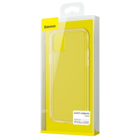 Ударозащитный чехол Baseus Safety Airbags на iPhone 11 Pro Max-прозрачно-золотой