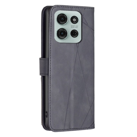 Чохол-книжка Rhombus Texture для Motorola Moto G75 5G - чорний
