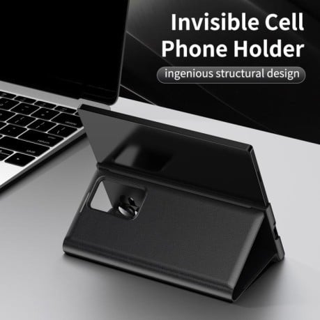 Чехол-книжка Smart View Window Leather на Samsung Galaxy Fold 7 5G - черный