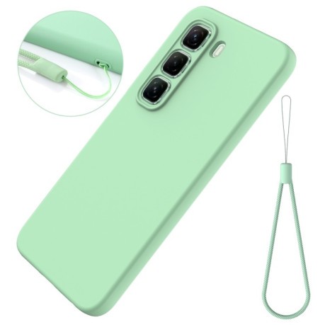 Силіконовий чохол Solid Color Liquid Silicone на Infinix Hot 50 4G - зелений