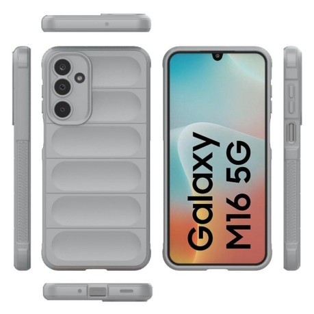 Силиконовый чехол Magic Flannel для Samsung Galaxy M16 5G - серый