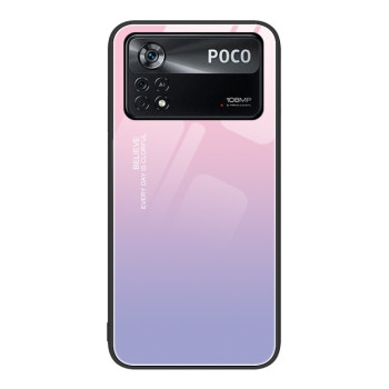 Чехол Colorful Painted Glass Xiaomi Poco X4 Pro 5G - Purple Sky