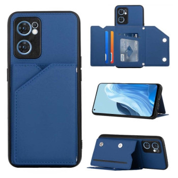 Противоударный чехол Skin Feel для OPPO Reno7 5G - синий