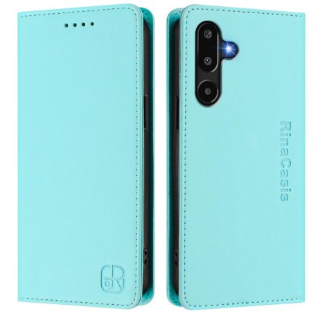 Чехол-книжка RC01 Dual-Folded Magnetic Suction RFID Leather на Samsung Galaxy M16 / F16 5G Global - зеленый