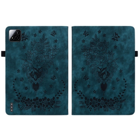 Чехол-книжка Butterfly Rose Embossed для Xiaomi Pad 7 / Pad 7 Pro - синий
