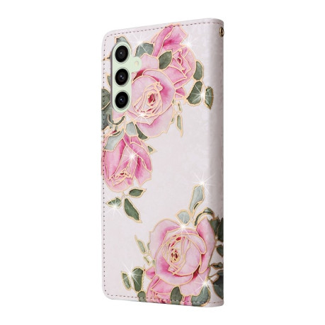 Чехол-книжка Bronzing Painting RFID для Samsung Galaxy S24 FE 5G - Flower