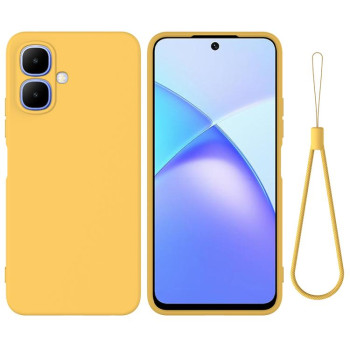 Силіконовий чохол Solid Color Liquid Silicone на Infinix Smart 20 4G — жовтий
