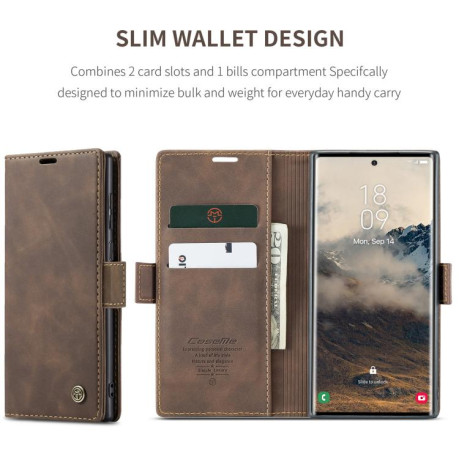 Чохол-книжка CaseMe-013 Multifunctional  для Samsung Galaxy S25 Ultra 5G - кавовий