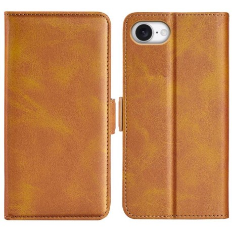 Чехол-книжка Dual-side Magnetic Buckle для iPhone 16e - желтый