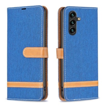 Чехол-книжка Color Matching Denim Texture на Samsung Galaxy A55 5G - синий