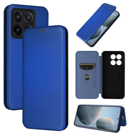 Чехол-книжка Carbon Fiber Texture на  Xiaomi 14T - синий
