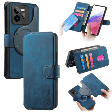 Чохол-книжка CaseNeo MagSafe RFID Anti-theft Retro Leather для Realme GT7 Pro - синій