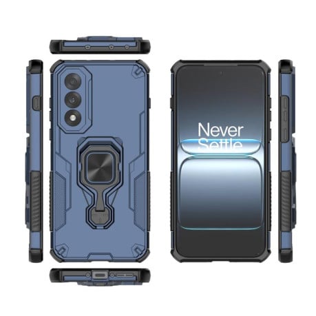 Противоударный чехол Metal Kickstand TPU Hybrid PC на OnePlus Ace 5 Ultra / Nord 5 - синий