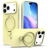 Чохол Escase з рідкого силікону з кільцем і MagSafe на iPhone 18 Pro Max / 17 Pro Max — жовтий