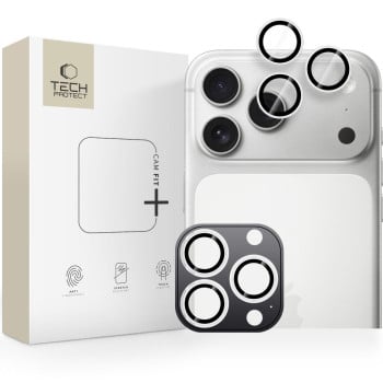 Защитные стекла Tech-Protect Camring Fit+ Camera Cover на iPhone 14 Pro / Max / 15 Pro / Max / 16 Pro / Max / 17 Pro / Max - Silver