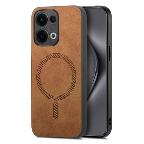 Чехол Retro MagSafe Magnetic PU на OPPO Reno13 Pro 5G - коричневый