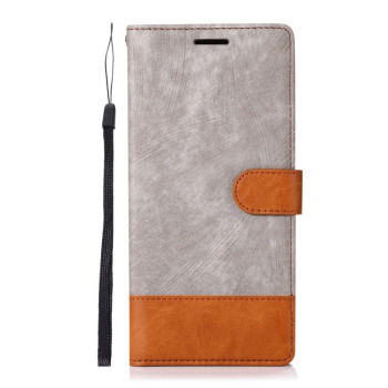 Чехол-книжка Splicing Leather для Xiaomi 12 Pro - серый