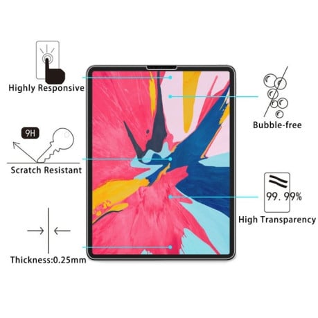 Защитное стекло 0.26mm 9H Surface Hardness Straight Edge на iPad Pro 11 2021/2020/2018/Air 10.9