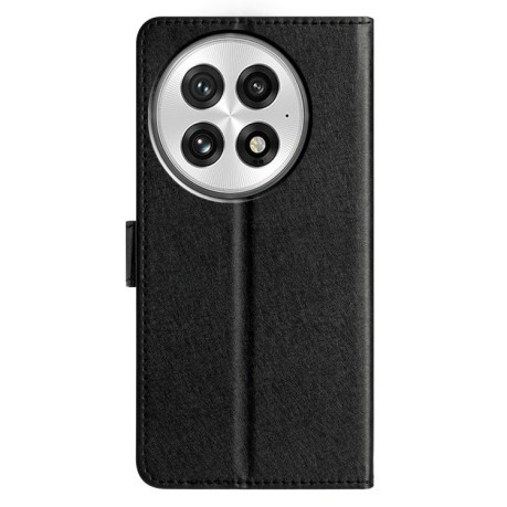 Чехол-книжка Silk Texture Horizontal Flip Leather для OnePlus 13 - черный