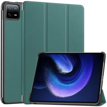 Чехол-книжка Solid Color Custer для Xiaomi Pad 6 / 6 Pro - зеленый