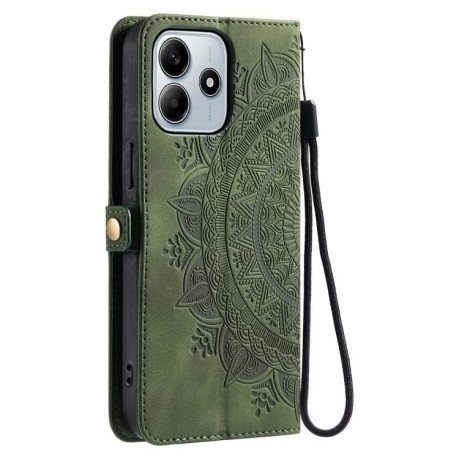 Чехол-книжка с тиснением “Totem” на Xiaomi Redmi Note 14 4G 164.48 - зеленый