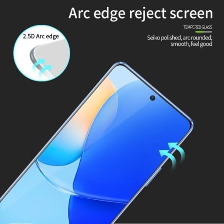 Защитное стекло PINWUYO 9H 3D Full Screen на Vivo V27E - черное