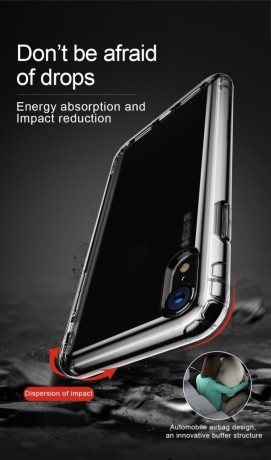 Ударопрочный чехол Baseus Airbags case на iPhone Xs Max прозрачный