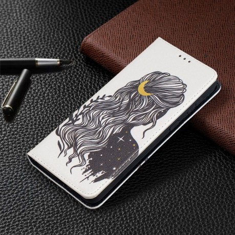 Чехол-книжка Colored Drawing Series на Samsung Galaxy S21 Plus - Girl