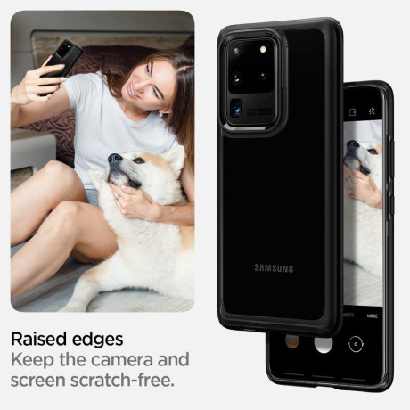Оригінальний чохол Spigen Ultra Hybrid для Samsung Galaxy S20 Ultra Matte Black