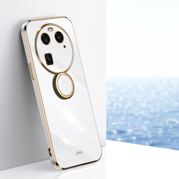 Чехол XINLI Straight Edge с держаталем-подставкой на OPPO Find X6 - белый