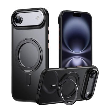 Ударозахисний чохол 360 Rotating MagSafe Magnetic Frosted на iPhone Air - чорний