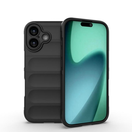 Силиконовый чехол Magic Flannel для iPhone 17 - черный