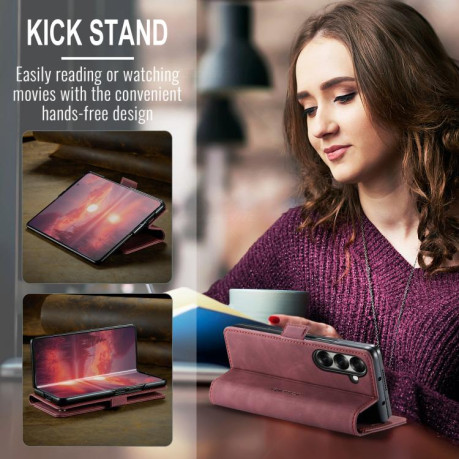 Чохол-книжка CaseMe-013 Multifunctional на Samsung Galaxy Fold 7 - червоний