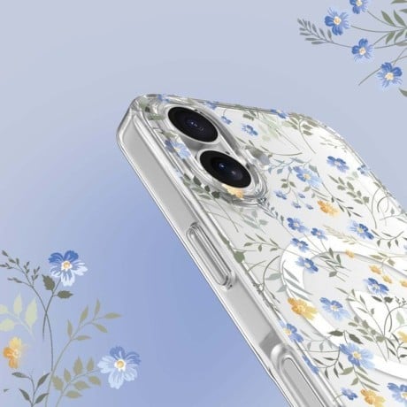 Чехол Tech-Protect FlexAir Hybrid MagSafe для iPhone 16e - Daisies with Leaves