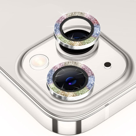 Защитное стекло на камеру для ENKAY Glitter для iPhone 14 / 14 Plus - разноцветное